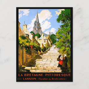 Cartão Postal Brittany picturesque, Lannion, França
