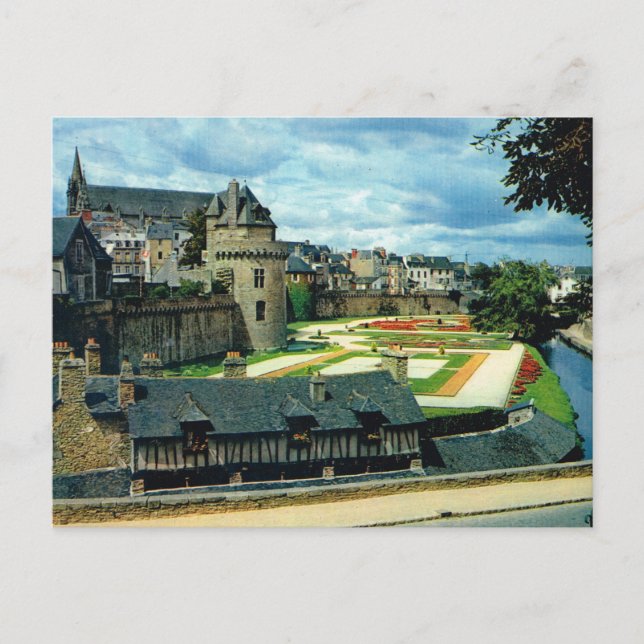 Cartão Postal Brittany, Vannes Castle, (Frente)