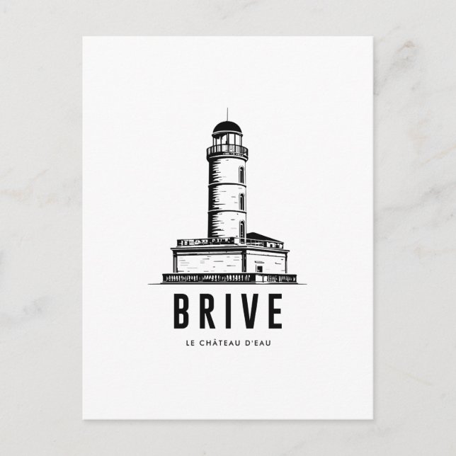 Cartão Postal BrivelaGaillarde  Le Chateau dEau  Affiche Vintage (Frente)