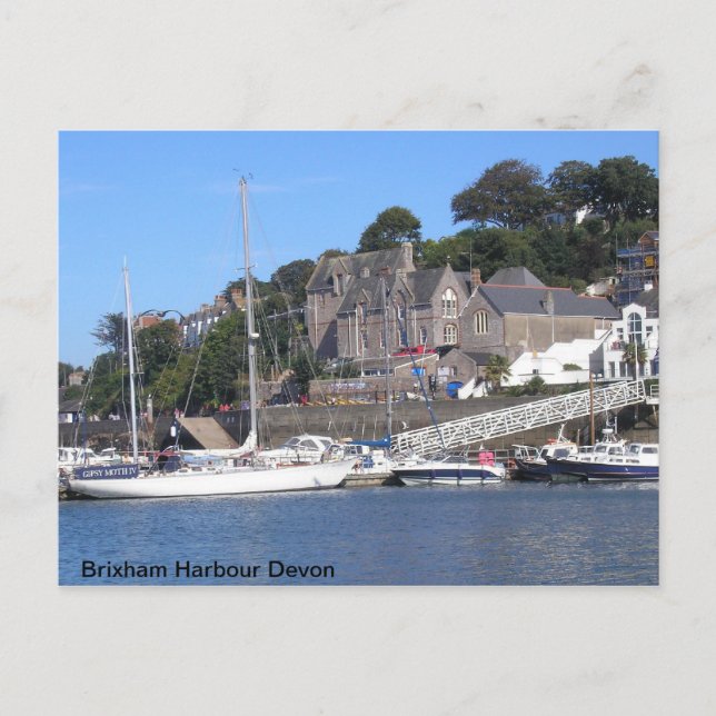 Cartão Postal Brixham Harbor Devon (Frente)
