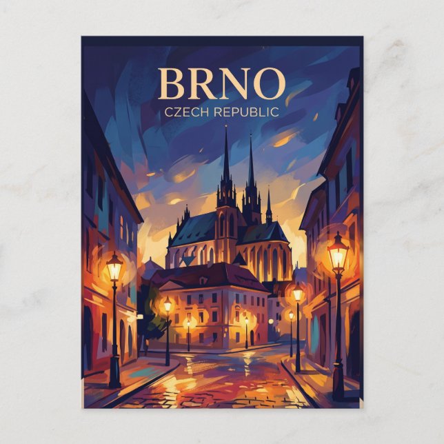 Cartão Postal Brno República Tcheca (Frente)