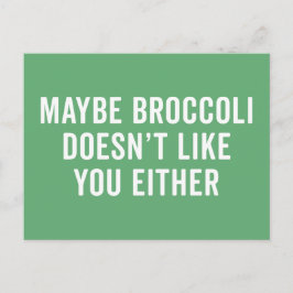 Cartão Postal Broccoli não gosta de sua citação engraçado