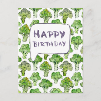 Cartão Postal Brócolis – Feliz Aniversário