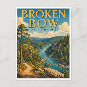 Cartão Postal Broken Bow Oklahoma Beavers Bend GeoSaga
