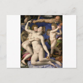 Cartão Postal Bronzino: Vênus, Cupido, Folga e Tempo