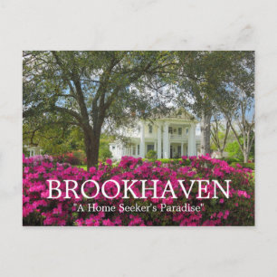 Cartão Postal Brookhaven Mississippi Antebellum Primavera