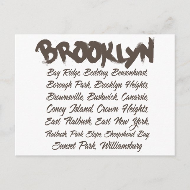 Cartão Postal Brooklyn Hoods (Frente)