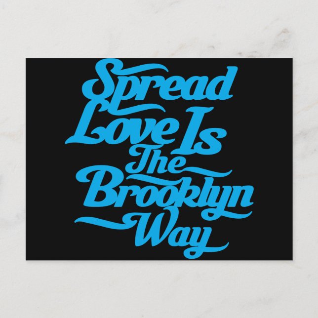 Cartão Postal Brooklyn Love Blue (Frente)
