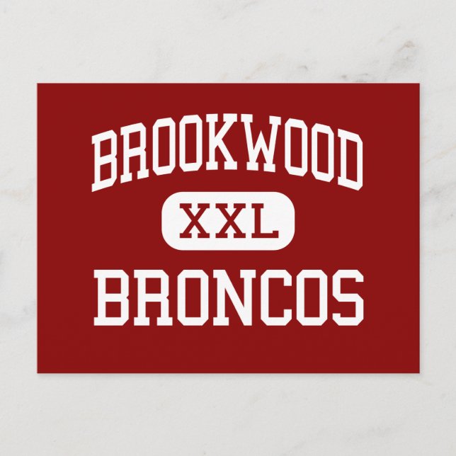 Cartão Postal Brookwood - Broncos - Ensino Médio - Snellville Ge (Frente)
