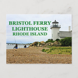 Cartão Postal Brostol Ferry Lighthouse, Cartão-postal Rhode Isla