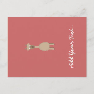 Cartão Postal Brown Alpaca