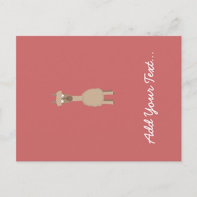 Cartão Postal Brown Alpaca (Frente)