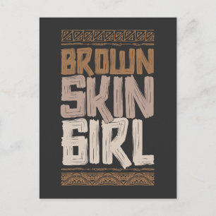 Cartão Postal Brown Skin Girl