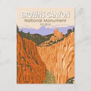 Cartão Postal Browns Canyon National Monument Colorado Vintage
