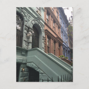 Cartão Postal Brownstones Upper West Side Nova Iorque NYC