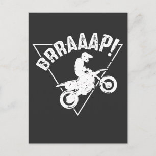 Cartão Postal Brraaap Funny Dirt Bike Motocross Rider