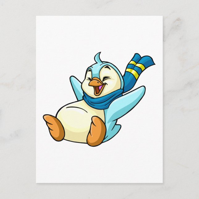 Cartão Postal Bruce azul deslizante (Frente)