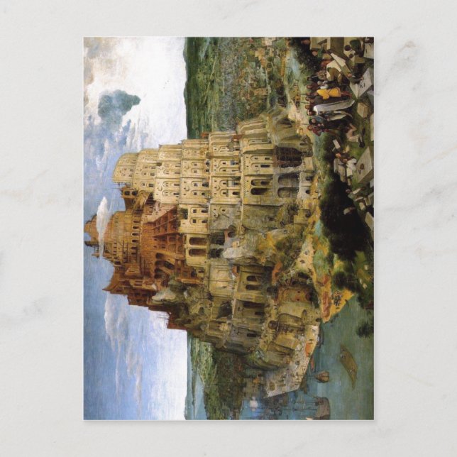 Cartão Postal Bruegel D.?. , Torre de Babel do zu de Pieter (Frente)
