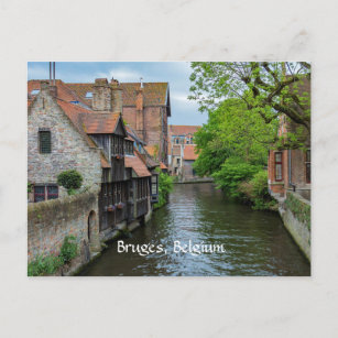 Cartão Postal Bruges, Bélgica (rotulados)