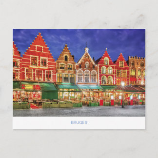 Cartão postal Bruges com Grote Markt