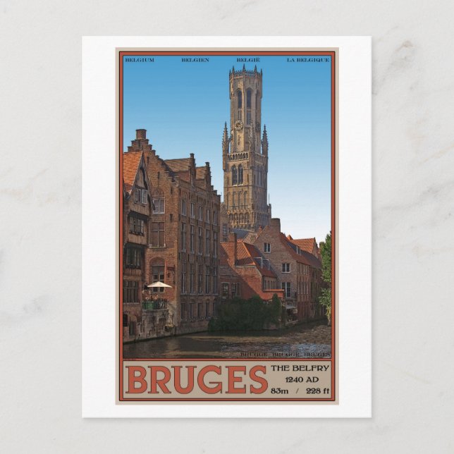 Cartão Postal Brugge - Belfry (Frente)