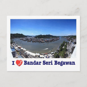 Cartão Postal Brunei - Bandar Seri Begawan - Eu adoro -