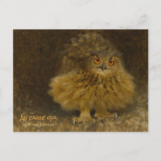 Cartão Postal Bruno Liljefors Eagle owl CC0710 Wildlife (Frente)