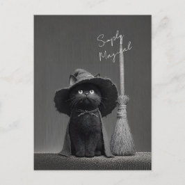 Cartão Postal Bruxa de Gato Simplesmente Mágica