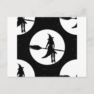 Cartão Postal bruxa de halloween
