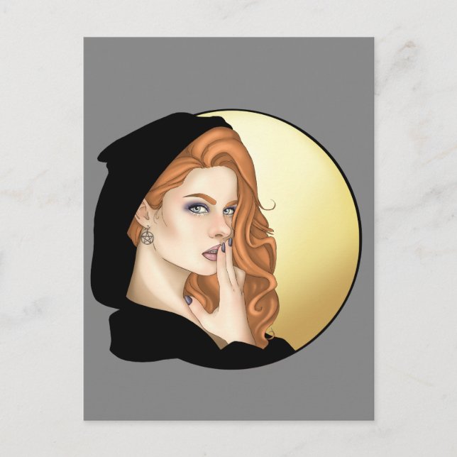 Cartão Postal Bruxa de Luar (Frente)