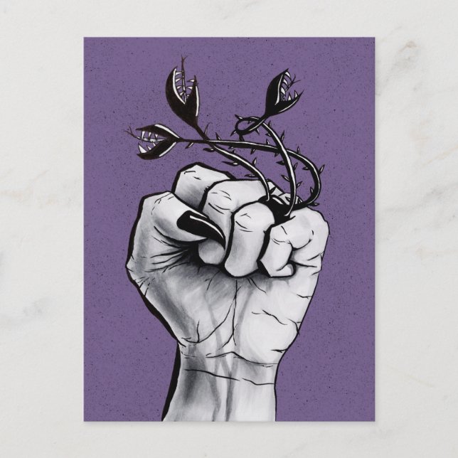 Cartão Postal Bruxa Gótica Fantasia Cerradora (Frente)