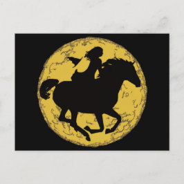 Cartão Postal Bruxa montando cavalo