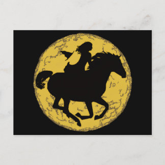 Cartão Postal Bruxa montando cavalo