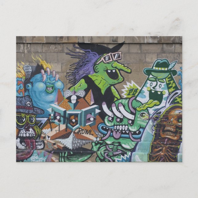 Cartão Postal Bruxa Verde Engraçada (Frente)