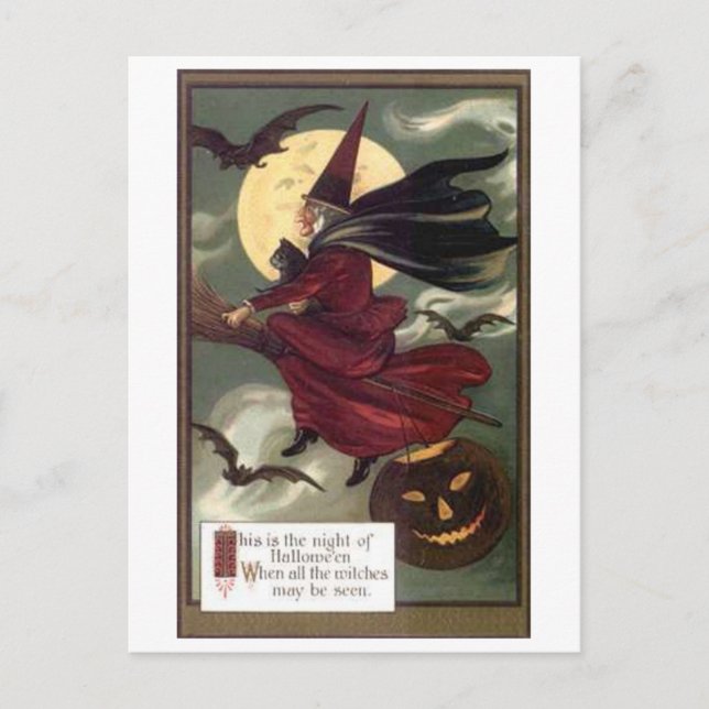 Cartão Postal Bruxa Voadora (Frente)