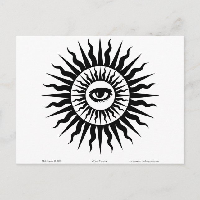 Cartão Postal Bruxaria: Explosão solar: Olho (Frente)