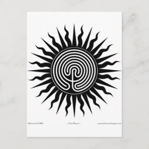 Cartão Postal Bruxaria: Sun Burst; Labirinto nº 4