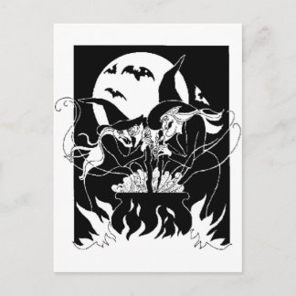 Cartão Postal Bruxas de Halloween