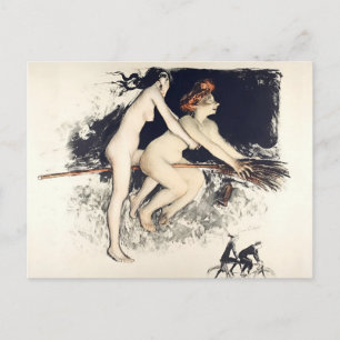 Cartão Postal Bruxas de Jean Veber 1900
