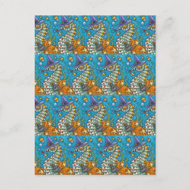 CARTÃO POSTAL BRUXAS DE MAR DE CANDY, SOB O CAMPO MARÍTIMO (Frente)