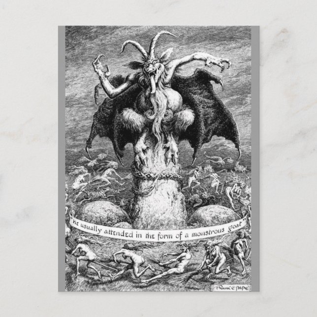 Cartão Postal Bruxas e o Diabo (Frente)