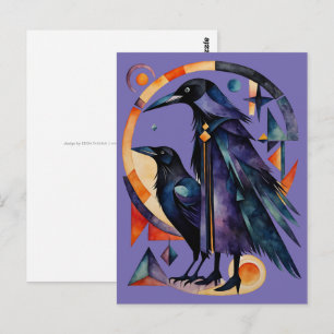Cartão Postal Bruxas Modernas - abstrato trabalho de arte 4 - Di