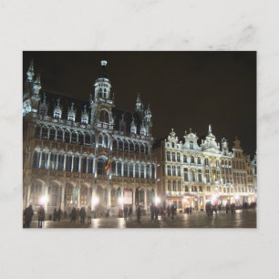 Cartão Postal Bruxelas à noite, Bélgica