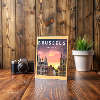 Cartão Postal Bruxelas Bélgica, a cidade popular