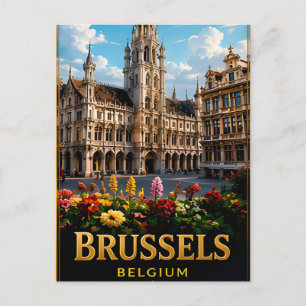 Cartão Postal Bruxelas Exploração Cultural Regional Bélgica