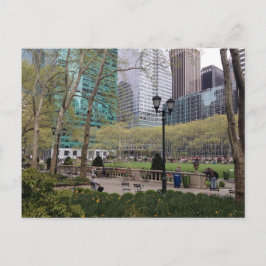 Cartão Postal Bryant Park NYC Nova Iorque Manhattan Springtime