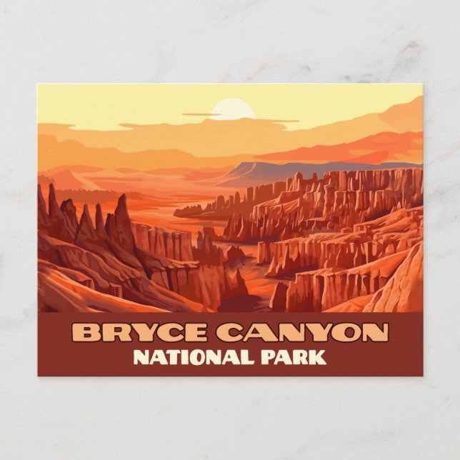 Cartão Postal Bryce Canyon National Park Mounts Utah (Frente)