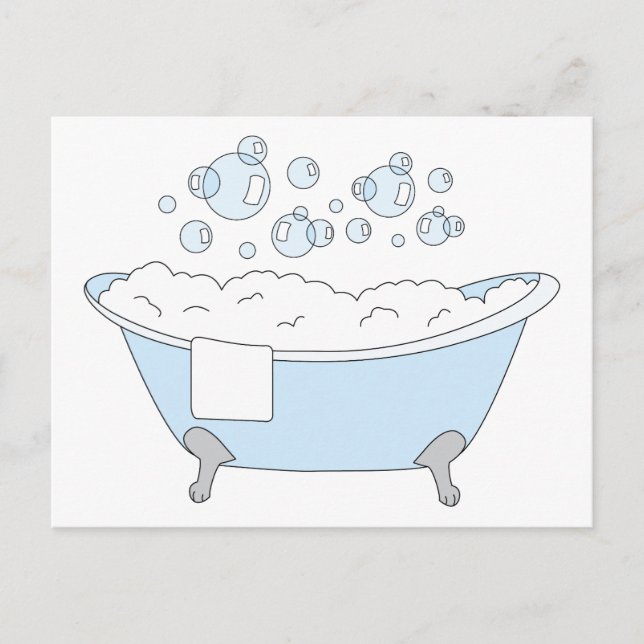 Cartão Postal Bubble Bathtub (Frente)
