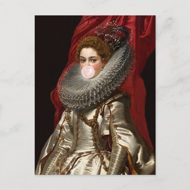 Cartão Postal Bubble Gum Diva com Lace Ruff (Frente)