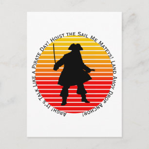 Cartão Postal Buccaneeiros Steampunk Fala Como Um Argh Pirata Do